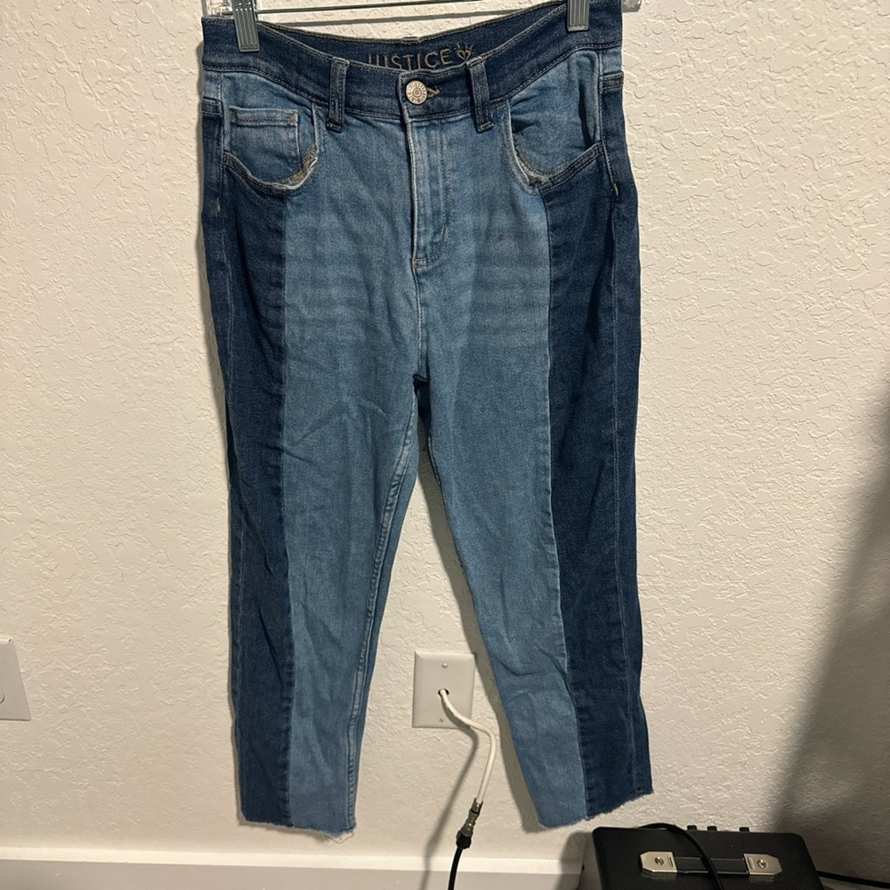 Justice blue and navy jeans